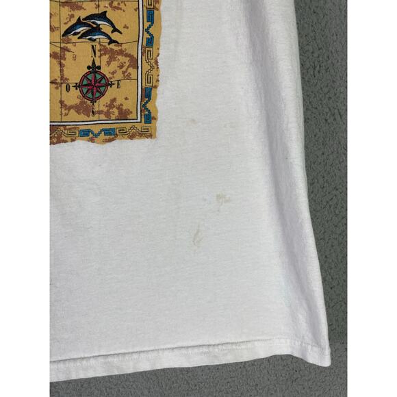 Yazbek‎ Mexico Souvenir T-Shirt Map Graphic Tee Large White Cotton - Picture 4 of 8